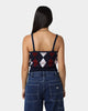 Tommy Jeans Cropped Argyle Cami Top Twilight Navy