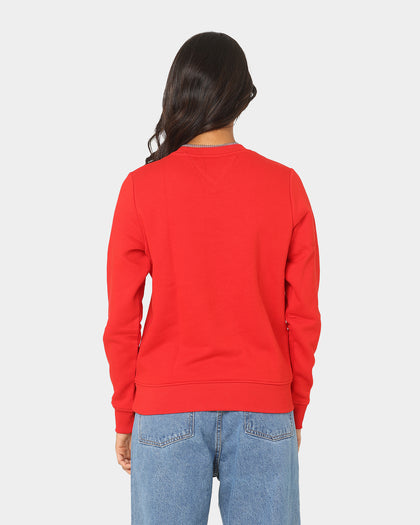 Tommy Jeans Women's Essential Crewneck Deep Crimson