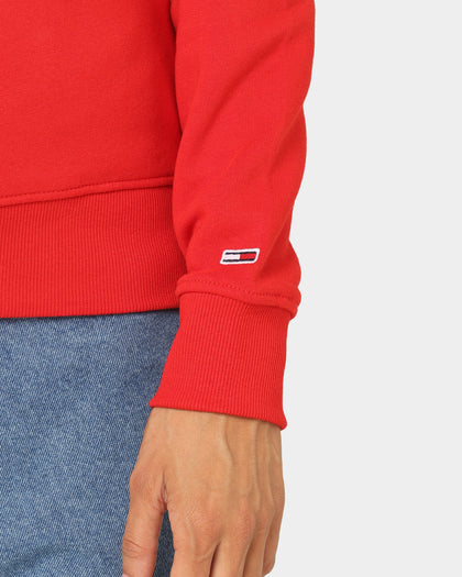 Tommy Jeans Women's Essential Crewneck Deep Crimson