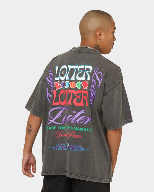 Loiter Forbidden Washed T-Shirt Charcoal