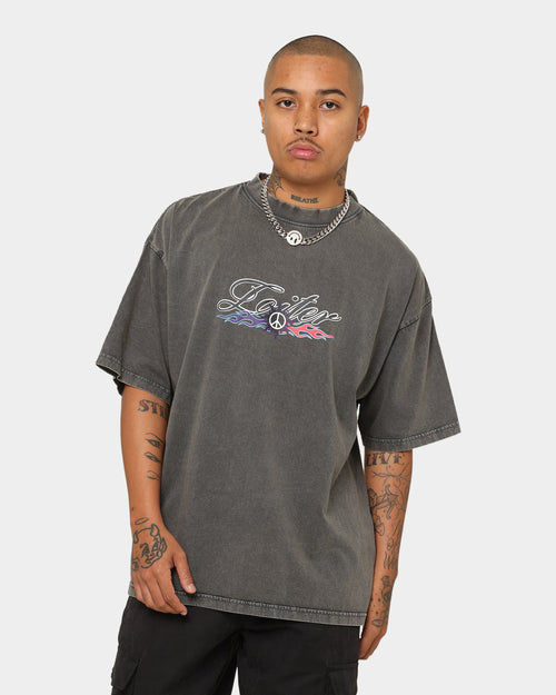Loiter Forbidden Washed T-Shirt Charcoal