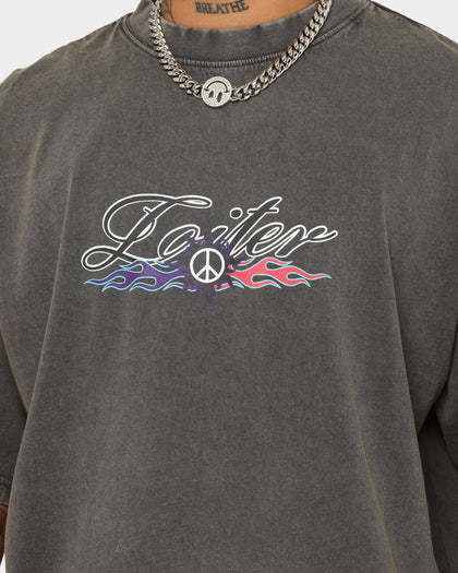 Loiter Forbidden Washed T-Shirt Charcoal