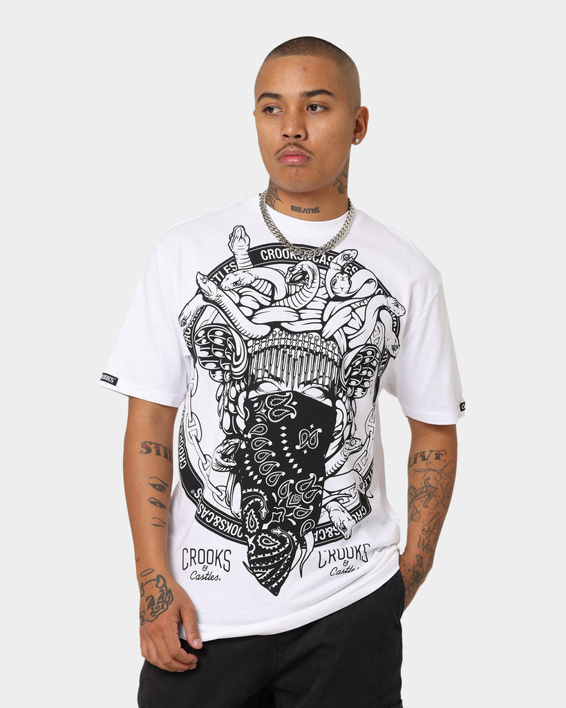 Crooks & Castles Coat Of Arms Short Sleeve T-Shirt White | Culture Kings US