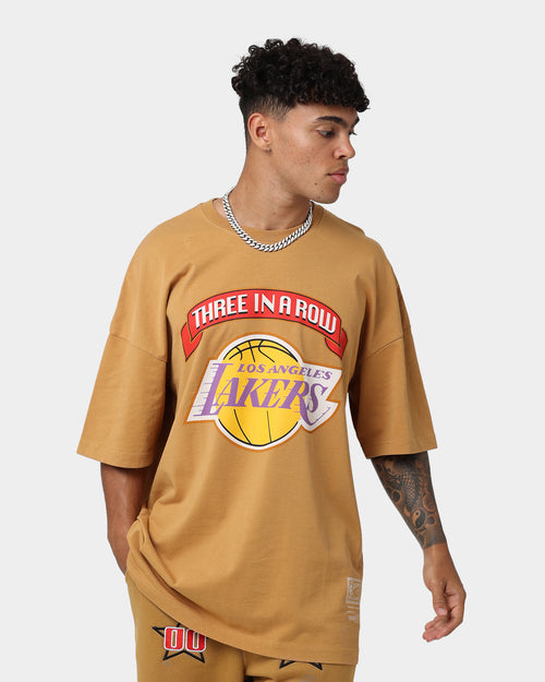 Mitchell & Ness Los Angeles Lakers 3-Peat T-Shirt Bone Brown