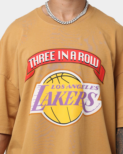 Mitchell & Ness Los Angeles Lakers 3-Peat T-Shirt Bone Brown