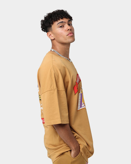 Mitchell & Ness Los Angeles Lakers 3-Peat T-Shirt Bone Brown