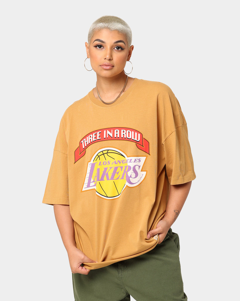 Mitchell & Ness Los Angeles Lakers 3-Peat T-Shirt Bone Brown