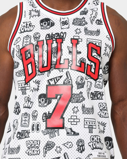 Mitchell & Ness Chicago Bulls Toni Kukoč #7 1997-1998 Doodle Swingman Jersey White