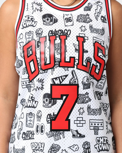 Mitchell & Ness Chicago Bulls Toni Kukoč #7 1997-1998 Doodle Swingman Jersey White