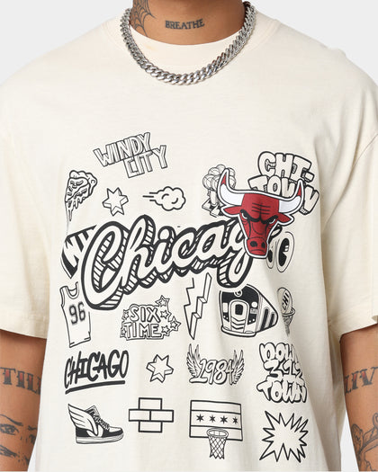 Mitchell & Ness Chicago Bulls Doodle T-Shirt Faded Stone