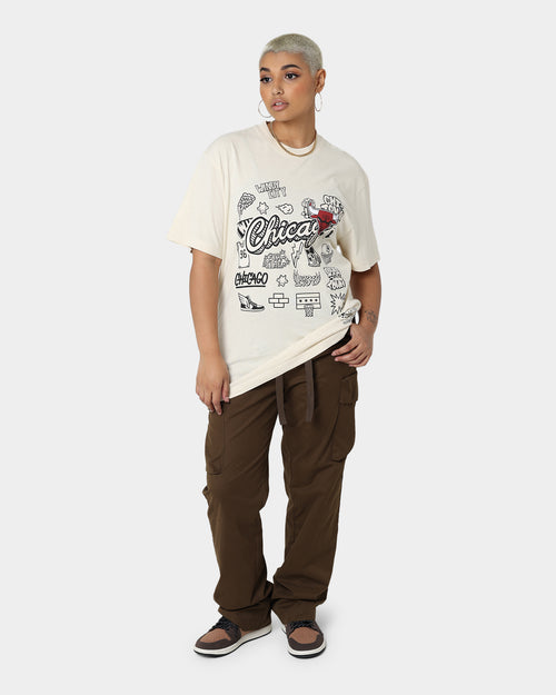 Mitchell & Ness Chicago Bulls Doodle T-Shirt Faded Stone