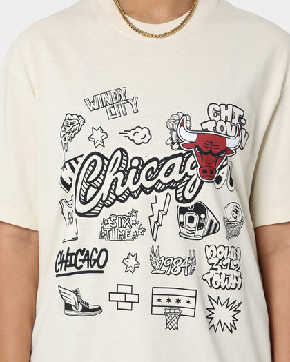 Mitchell & Ness Chicago Bulls Doodle T-Shirt Faded Stone