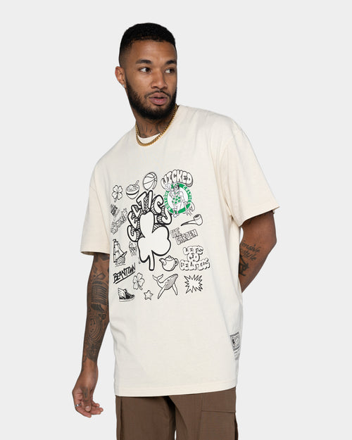 Mitchell & Ness Boston Celtics Doodle T-Shirt Faded Stone