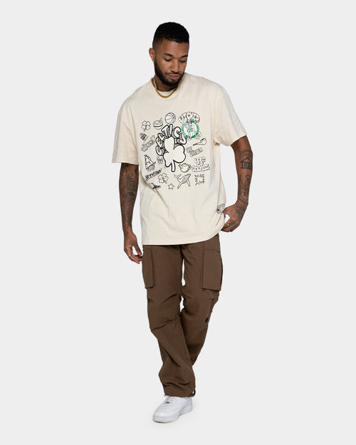 Mitchell & Ness Boston Celtics Doodle T-Shirt Faded Stone