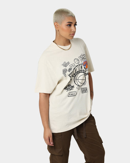 Mitchell & Ness New York Knicks Doodle T-Shirt Faded Stone