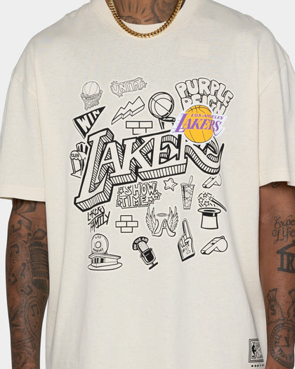 Mitchell & Ness Los Angeles Lakers Doodle T-Shirt Faded Stone