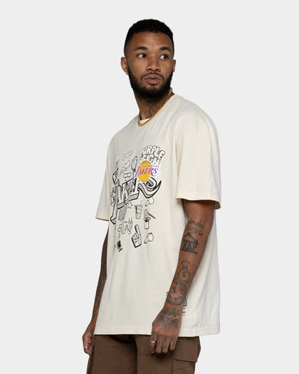 Mitchell & Ness Los Angeles Lakers Doodle T-Shirt Faded Stone