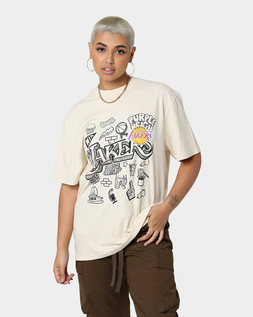 Mitchell & Ness Los Angeles Lakers Doodle T-Shirt Faded Stone