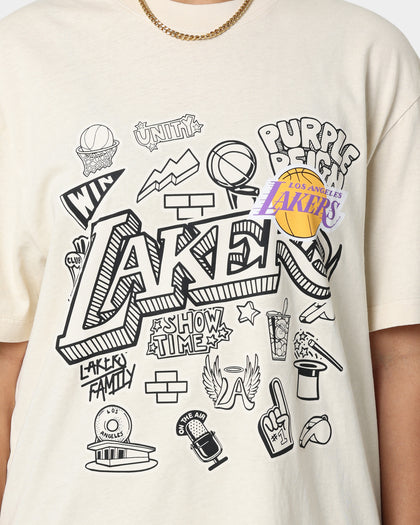 Mitchell & Ness Los Angeles Lakers Doodle T-Shirt Faded Stone