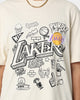 Mitchell & Ness Los Angeles Lakers Doodle T-Shirt Faded Stone