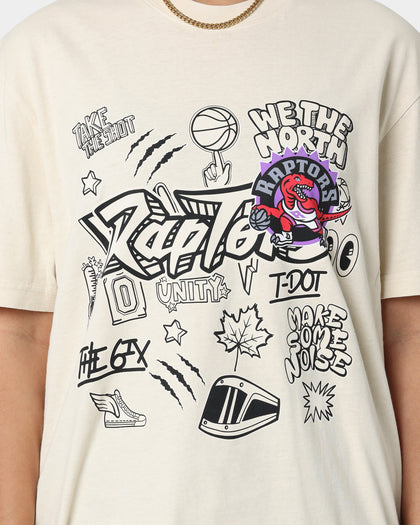 Mitchell & Ness Toronto Raptors Doodle T-Shirt Faded Stone