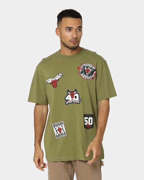Mitchell & Ness Chicago Bulls Flight T-Shirt Faded Olive