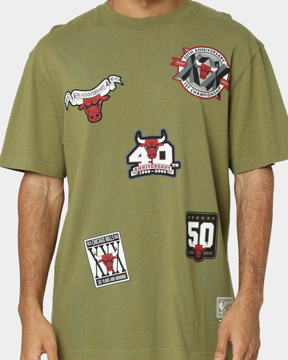 Mitchell & Ness Chicago Bulls Flight T-Shirt Faded Olive