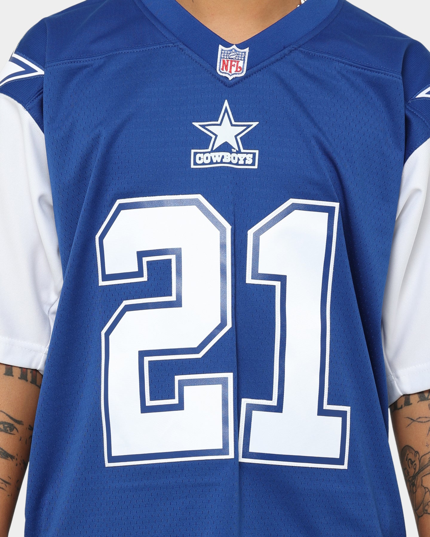 【NY購入/新品タグ付】COWBOYS Sanders 21 ユニフォーム Dion Sanders Dallas Cowboys #21 Champion Authentic Blue