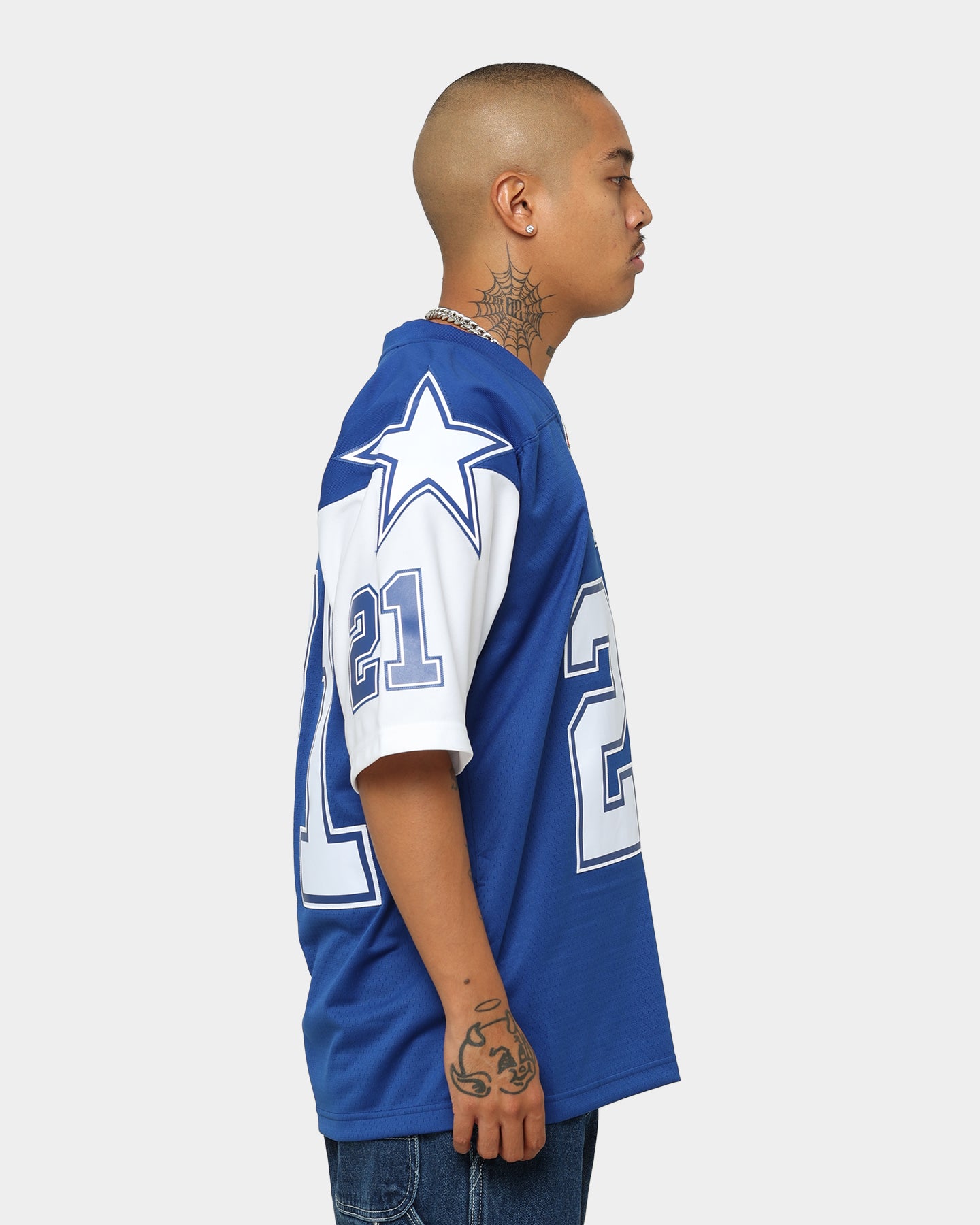【NY購入/新品タグ付】COWBOYS Sanders 21 ユニフォーム Dion Sanders Dallas Cowboys #21 Champion Authentic Blue