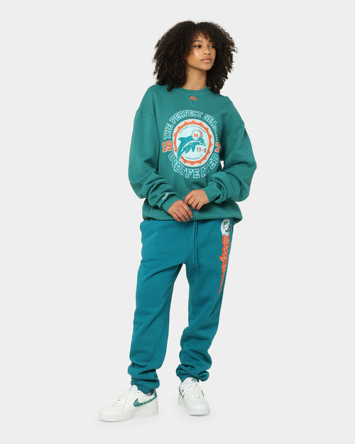 Mitchell & Ness Miami Dolphins Perfect Season Crewneck Faded Teal