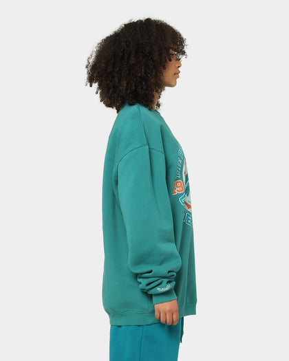 Mitchell & Ness Miami Dolphins Perfect Season Crewneck Faded Teal