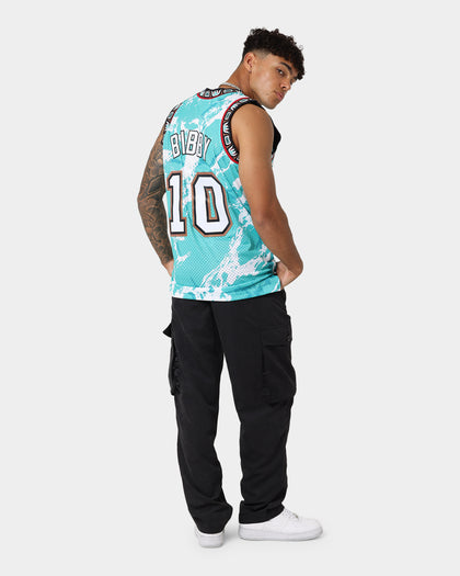 Mitchell & Ness Vancouver Grizzlies Mike Bibby #10 '98-'99 Marble Swingman Jersey Teal