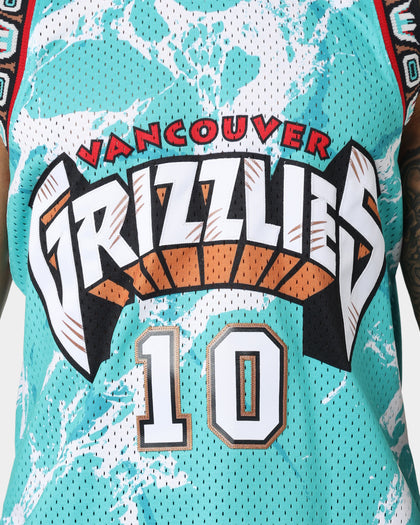 Mitchell & Ness Vancouver Grizzlies Mike Bibby #10 '98-'99 Marble Swingman Jersey Teal