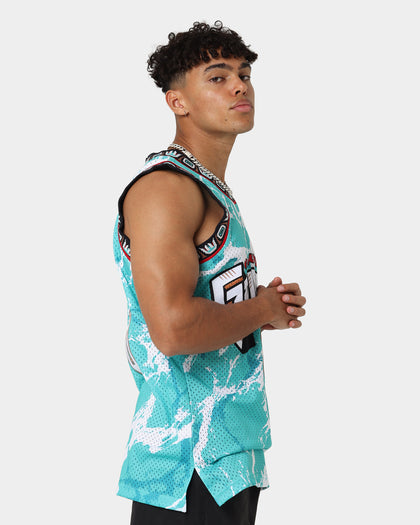 Mitchell & Ness Vancouver Grizzlies Mike Bibby #10 '98-'99 Marble Swingman Jersey Teal