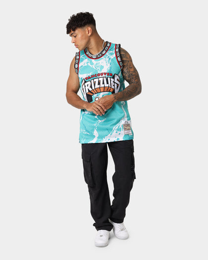 Mitchell & Ness Vancouver Grizzlies Mike Bibby #10 '98-'99 Marble Swingman Jersey Teal