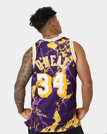 Mitchell & Ness Los Angeles Lakers Shaquille O'Neal #34 '96-'97 Marble Swingman Jersey Purple