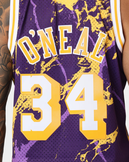 Mitchell & Ness Los Angeles Lakers Shaquille O'Neal #34 '96-'97 Marble Swingman Jersey Purple