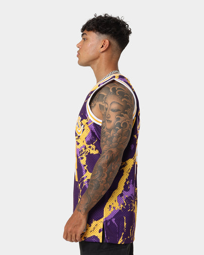 Mitchell & Ness Los Angeles Lakers Shaquille O'Neal #34 '96-'97 Marble Swingman Jersey Purple