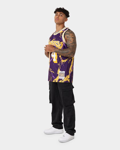Mitchell & Ness Los Angeles Lakers Shaquille O'Neal #34 '96-'97 Marble Swingman Jersey Purple