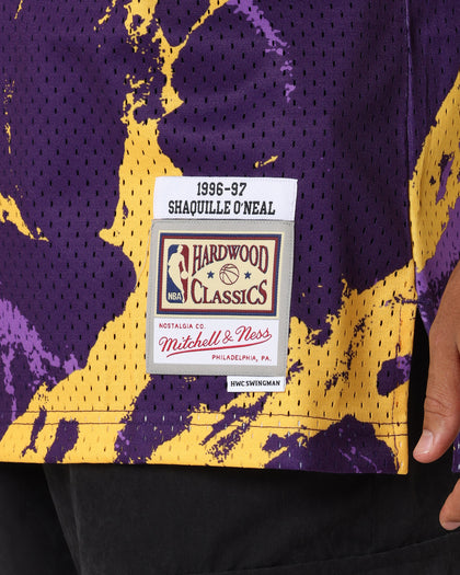 Mitchell & Ness Los Angeles Lakers Shaquille O'Neal #34 '96-'97 Marble Swingman Jersey Purple