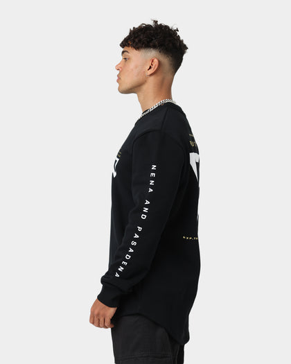 Nena and Pasadena Escape Dual Curved Sweater Jet Black