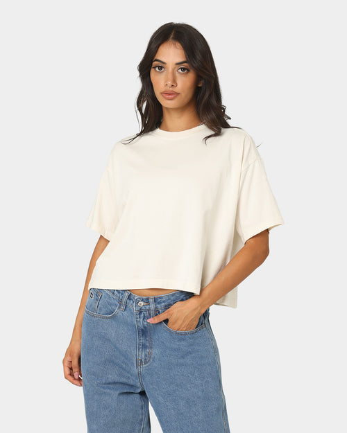 Reebok Women's Classics Natural Dye Cropped T-Shirt Non-dye