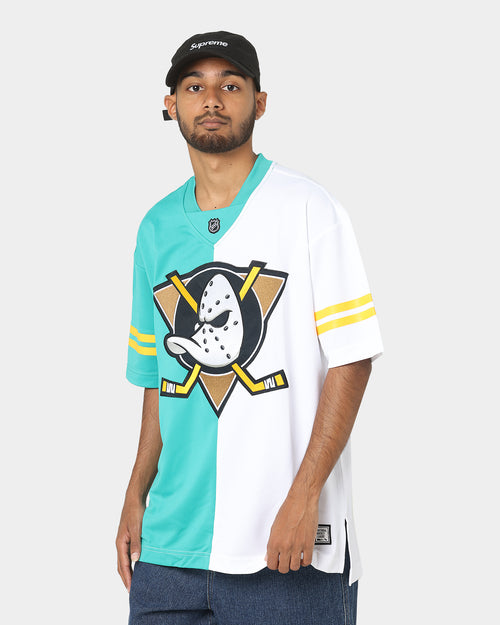 Majestic Athletic Anaheim Ducks Duo Colour Split NHL Replica Jersey Teal/White