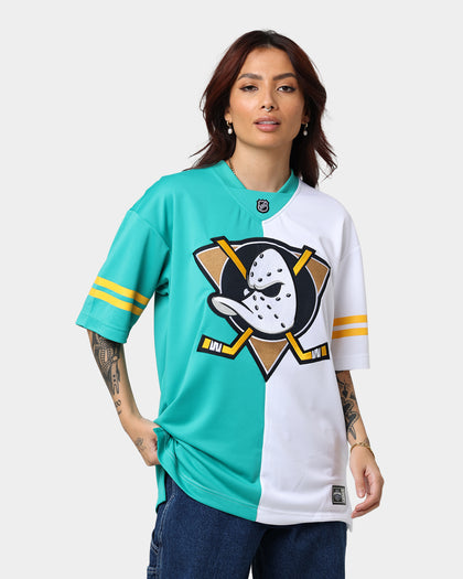 Majestic Athletic Anaheim Ducks Duo Colour Split NHL Replica Jersey Teal/White