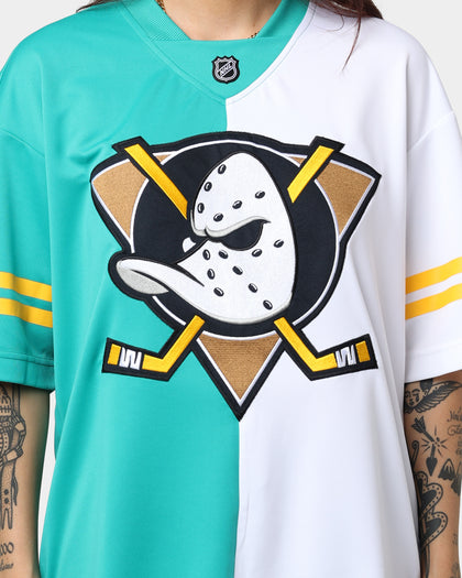 Majestic Athletic Anaheim Ducks Duo Colour Split NHL Replica Jersey Teal/White