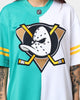 Majestic Athletic Anaheim Ducks Duo Colour Split NHL Replica Jersey Teal/White
