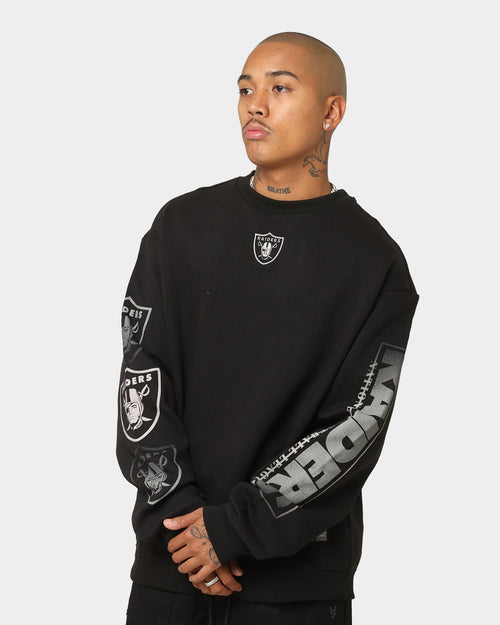 Majestic Athletic Las Vegas Raiders Graphic Fade Crewneck Faded Black