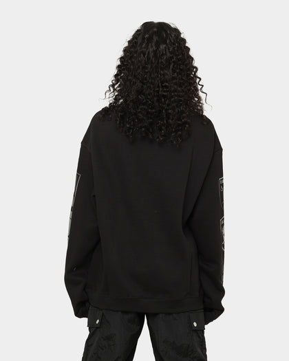 Majestic Athletic Las Vegas Raiders Graphic Fade Crewneck Faded Black