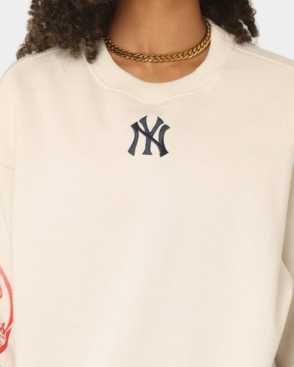 Majestic Athletic New York Yankees Graphic Fade Crewneck White Sand