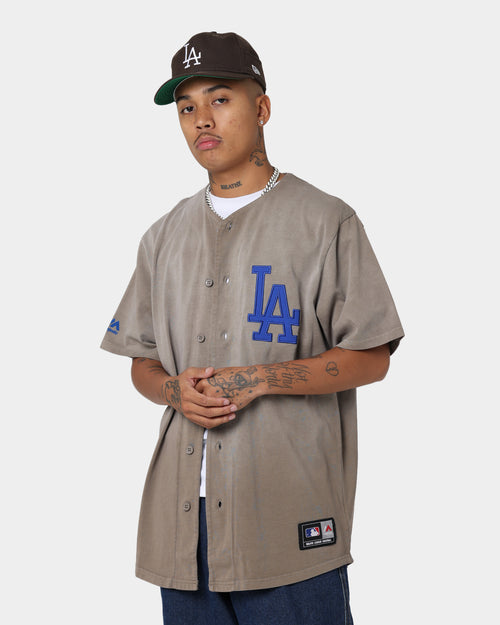 Majestic Athletic Los Angeles Dodgers Solarised Replica Jersey Warm Grey